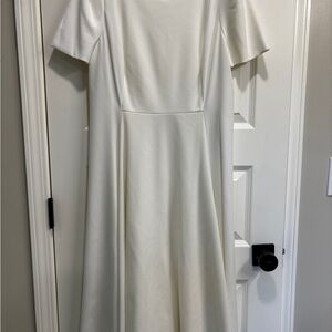 Calvin Klein Classic Cream Short Sleeve Dress